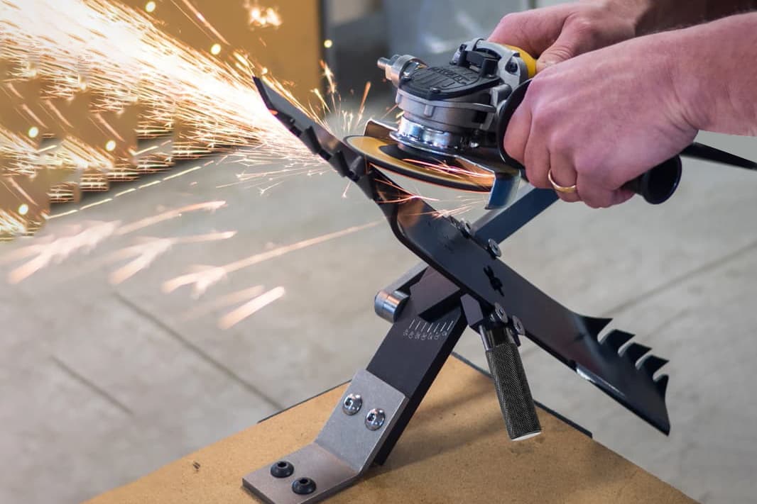 Angle Grinder Mower Blade Sharpening Kit Sharpen Mower Flymo Blade