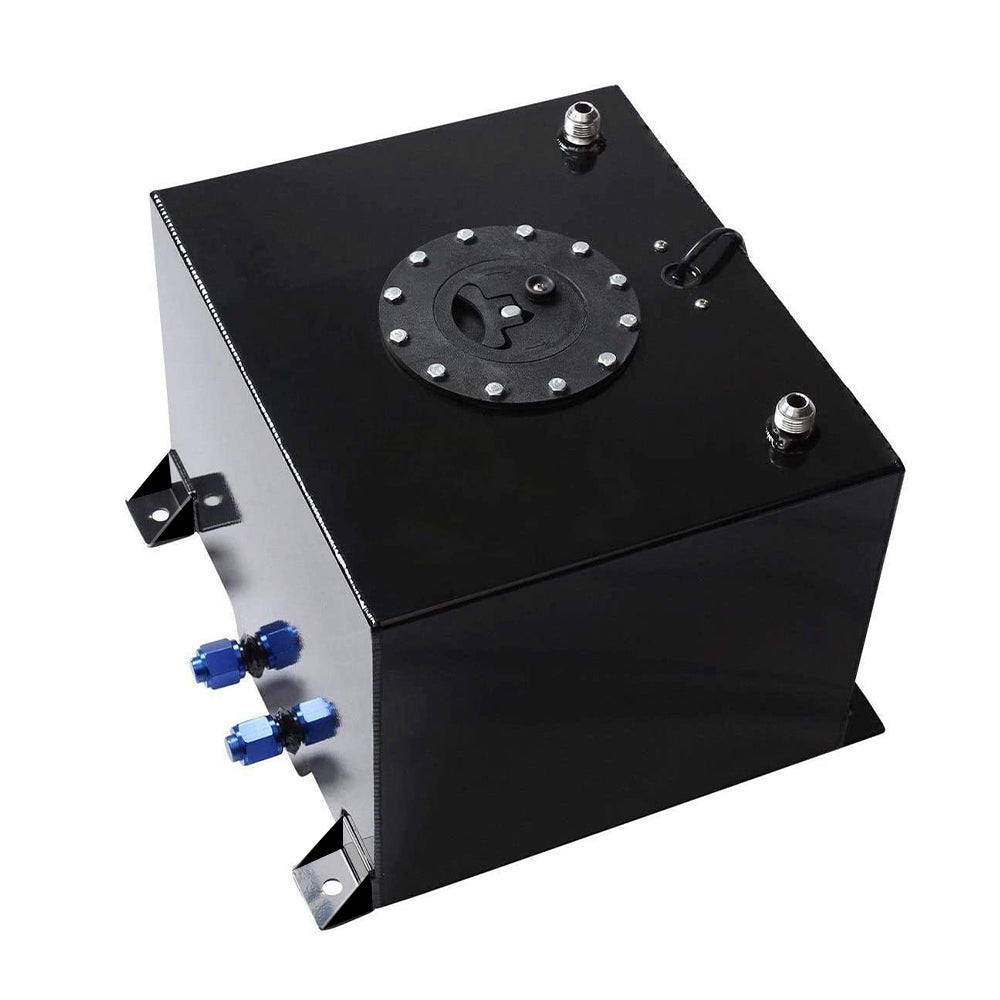 8 Gallon 30.5L Fuel Cell Tank Polished Aluminum Racing Drift with Level Sender