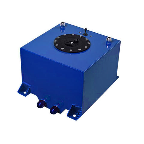 8 Gallon 30.5L Fuel Cell Tank Polished Aluminum Racing Drift with Level Sender