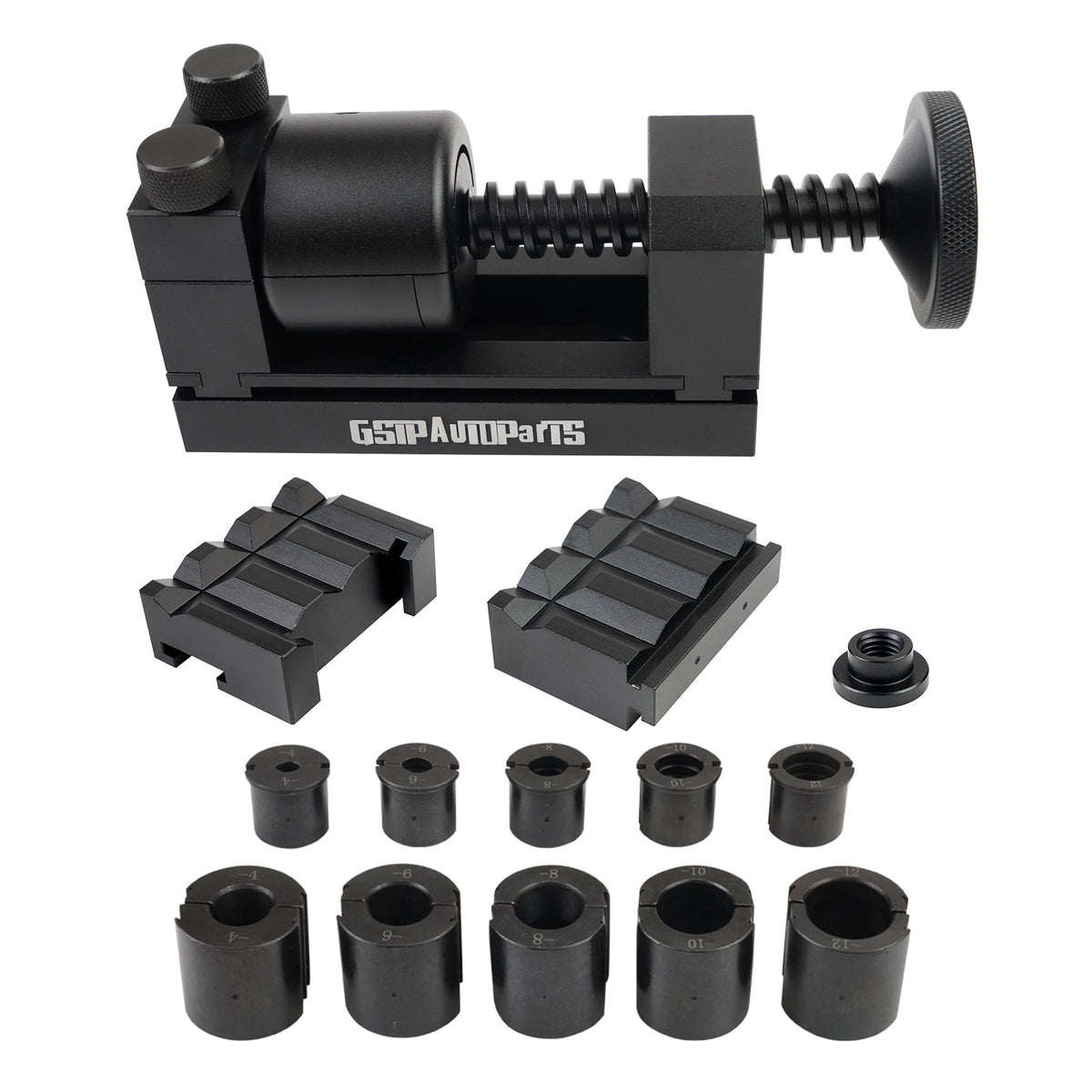 Aluminum Rotary Fuel Hose AN Fitting Installation Tool Kit, Hose and Fitting Assembly Kit, AN4 to AN12