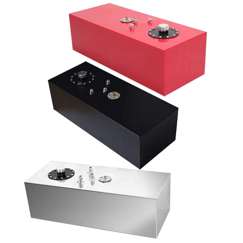 15 Gallon Polished Aluminum Drift Fuel Cell Air Tank with Level Sensor
