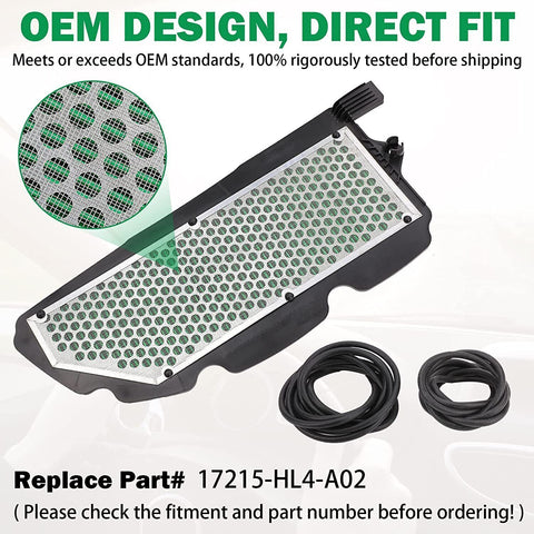 17215-HL4-A02 Air Filter Replacement For 2016-2021 Honda Pioneer 1000 1000-5 US17215-HL4-A02 Air Filter Replacement For 2016-2021 Honda Pioneer 1000 1000-5_7