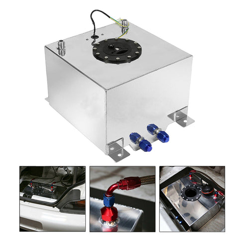 GSTP 15 Gallon Aluminum Street/Drift/Strip/Racing Fuel Cell Gas Tank+ Level Sender