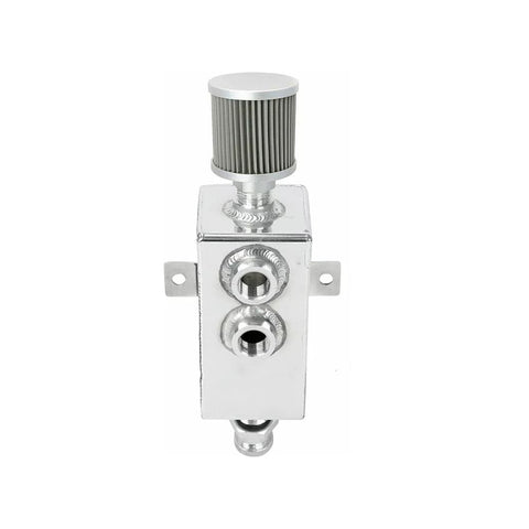 1L/2L Oil Catch Can Reservoir Tank +Breather Filter Baffled 10AN Fitting Aluminum