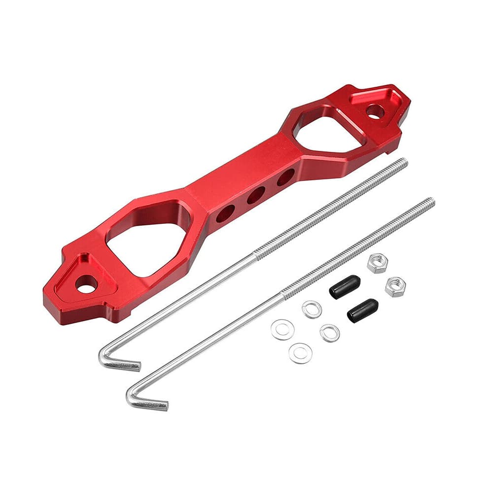 Billet Aluminum Car Battery Tie Down Mount Bracket Brace Bar 220-190mm
