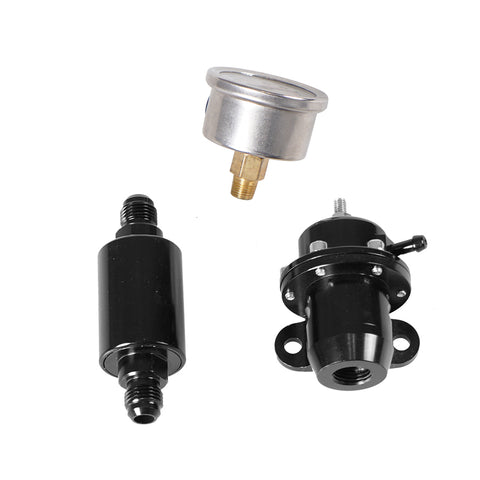 Fuel Pressure Regulator Gauge Rail Line Kit For B-Series B16 B18 B20 Si LS GSR