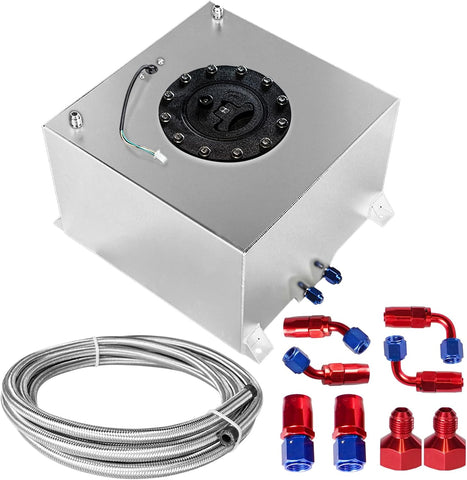 5 Gallon Universal Coated Aluminum Fuel Cell Gas Tank & Level Sender Racing/drifting
