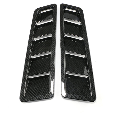 2PCS Universal Car Hood Vent Louver Scoop Cover Air Flow Intake Cooling Panel
