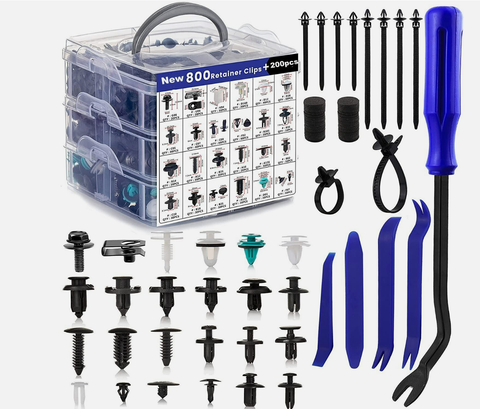 801Pcs/750Pcs/ 1000Pcs Car Retainer Auto Fasteners Push Trim Plastic Clips Pin Rivet Bumper Kit