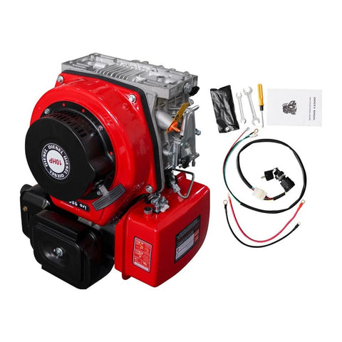 Diesel Engine 411cc 4 Stroke Single Cylinder 10HP 72.2mm Shaft Length 3600rpm