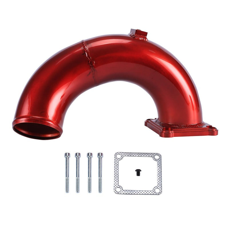 EGR Delete Kit Diesel 3inch Intake Elbow Tube for 98-02 Dodge Ram 5.9L  Cummins - Red