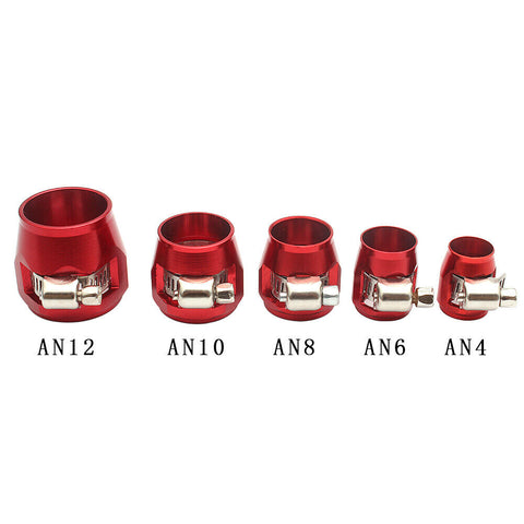 Hex Hose Finisher Clamp for Fuel/Oil/Gas/Air and Water End Cover Fitting 4/6/8/10/12AN