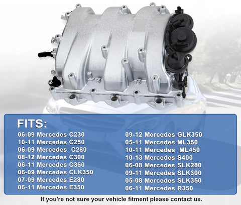 Intake Manifold Assembly for Mercedes-Benz C280 E350 CLK350 GLK350 SLK350 ML350