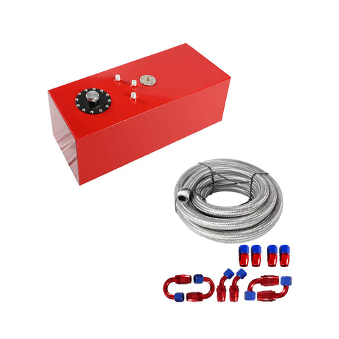 19 Gallon Aluminum Top Feed Fuel Cell Gas Tank+Cap+Level Sender 72L