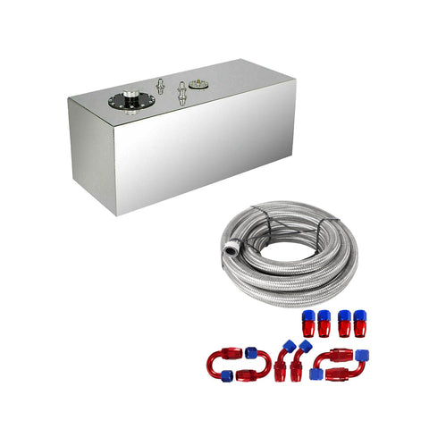 19 Gallon Aluminum Top Feed Fuel Cell Gas Tank+Cap+Level Sender 72L