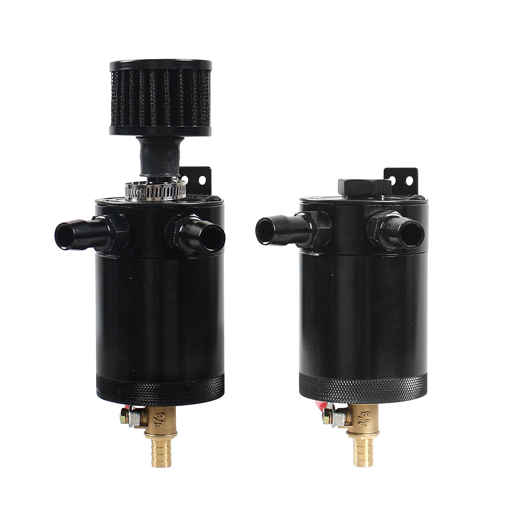 Oil Catch Can Kit Reservoir Baffled Tank with Breather Filter Universal Aluminum_5