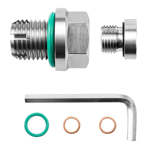 M12.1-1.25 x 15mm Oil Drain Plug Oversize Piggyback, Stainless Steel Self Tapping Oil Pan Thread Repair Kit with O-Ring_2