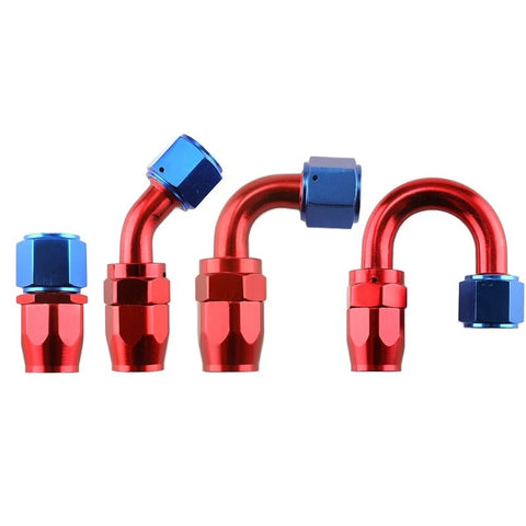 2PCS AN4/AN6/AN8/AN10/AN12 Swivel Hose End Fitting Adapter For Oil/Fuel/Gas Hose Line_13