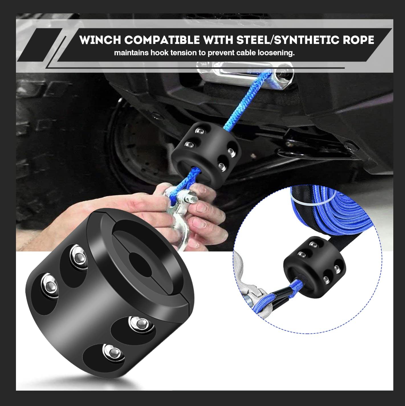 2 Pcs Fine car modification parts winch hook stopper cable protector r –  Gstpautoparts
