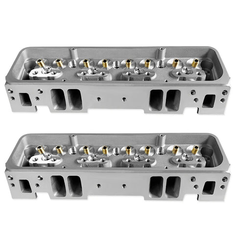For Chevy SBC 283 302 350 400 Bare Cylinder Heads 205cc/64cc Angle Plug 1 Pair