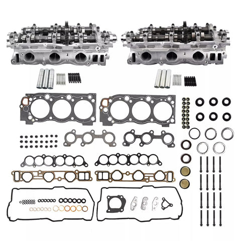 Left & Right Cylinder Head + Gaskets For Toyota 3.4 5VZ-FE Tacoma Tundra 4Runner