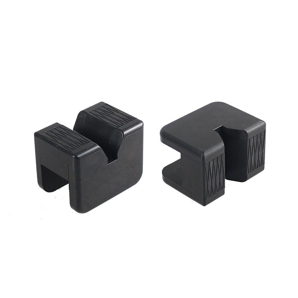 2PC Rubber Axle Jacking Pads Jack Stand Pad Adapter Frame Rail Protector Slotted