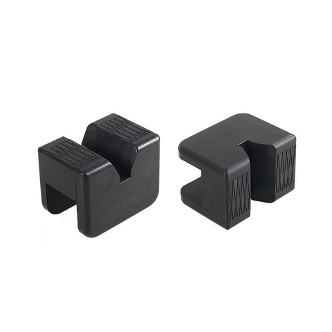 2PC Rubber Axle Jacking Pads Jack Stand Pad Adapter Frame Rail Protector Slotted