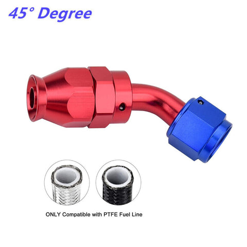 2PCS AN4/AN6/AN8/AN10/AN12 PTFE Hose End Fitting Adapter for PTFE Hose Line Only