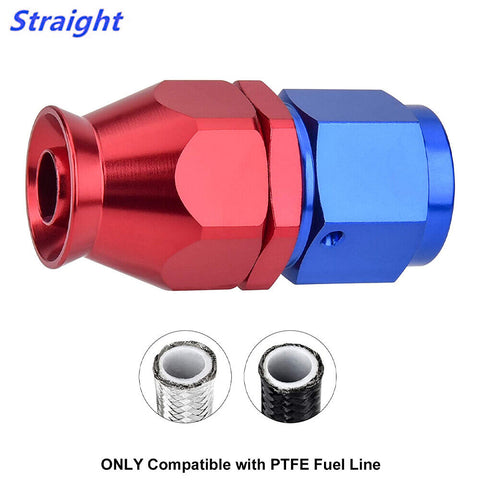 2PCS AN4/AN6/AN8/AN10/AN12 PTFE Hose End Fitting Adapter for PTFE Hose Line Only