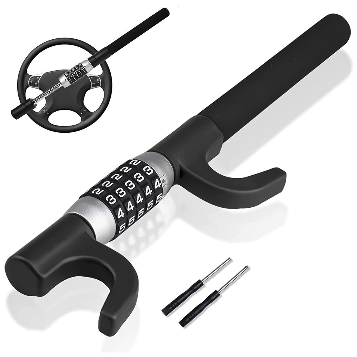 Car Steering Wheel Lock Password Car Security Anti-Theft Device Extendable Safe