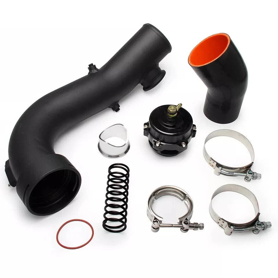 Intake Turbo Charge Pipe Kit w/Tial & 50mm Bov For BMW N54 E88 E90 E92 135i 335i