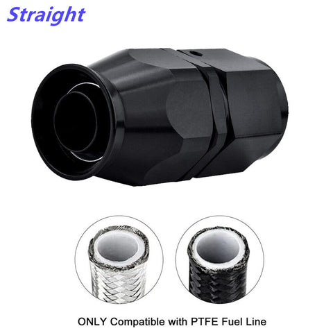 2PCS AN4/AN6/AN8/AN10/AN12 PTFE Hose End Fitting Adapter for PTFE Hose Line Only