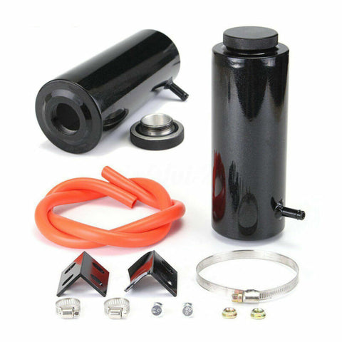 Universal Radiator Coolant Aluminum Catch Tank Overflow Reservoir 800ML Black