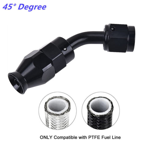2PCS AN4/AN6/AN8/AN10/AN12 PTFE Hose End Fitting Adapter for PTFE Hose Line Only