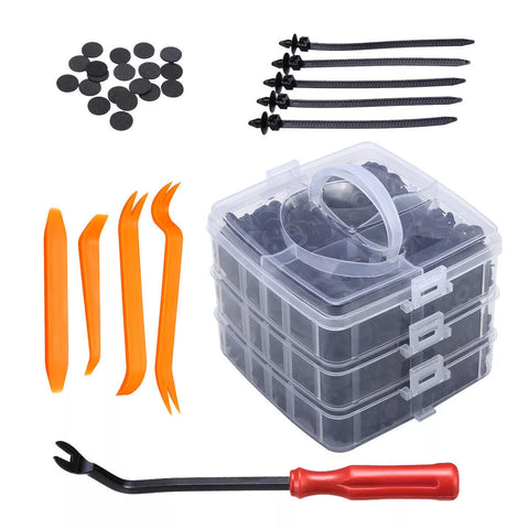 801Pcs/750Pcs/ 650Pcs Car Retainer Auto Fasteners Push Trim Plastic Clips Pin Rivet Bumper Kit