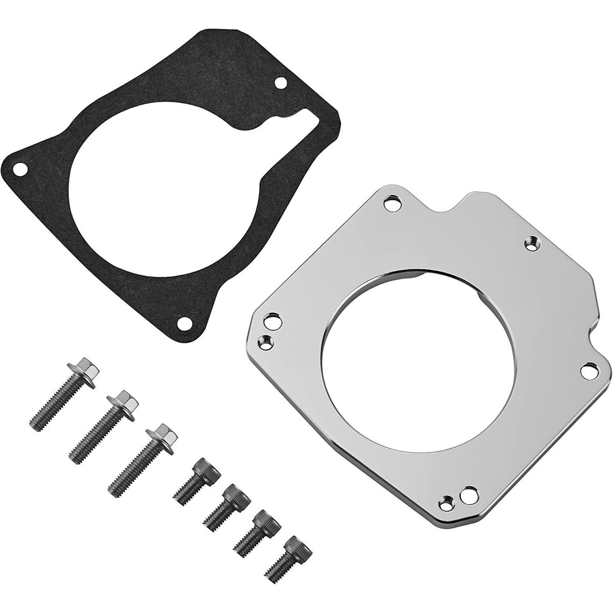 Throttle Body Spacer 4Bolt Intake to 3Bolt TB w/Gasket For LS1 Truck Adapter