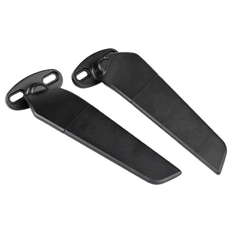 Black Adjustable Wing Fin Rearview Side Mirror For BMW S1000RR Yamaha Kawasaki
