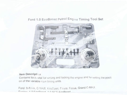 Fit Ford Focus Fiesta B/C Max Camshaft Timing Tool Kit 1.0(SCTi) EcoBoost Engine
