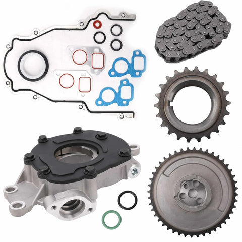 LS High Volume Oil Pump Parts Change Kit+Gaskets &Timing Chain RTV 5.3L 6.0L KE