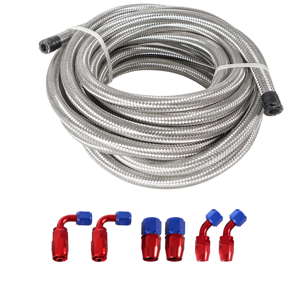 10/16/20FT 6AN CPE Fuel line Hose Braided Nylon Stainless Steel Oil Ga –  Gstpautoparts